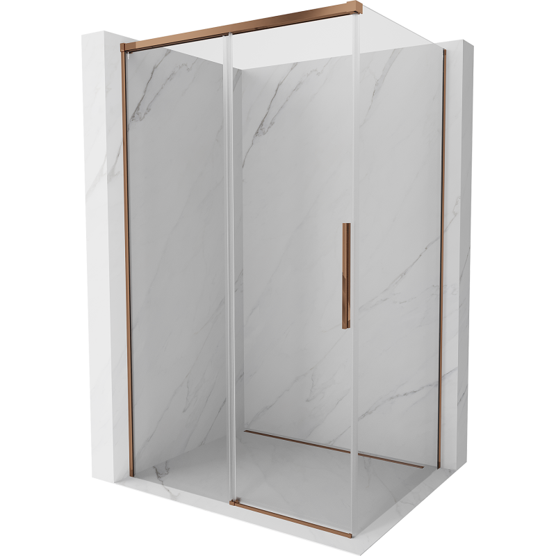 Mexen Rox Schiebeduschkabine 120 x 90 cm, transparent, Roségold - 8C2-120-090-60-00