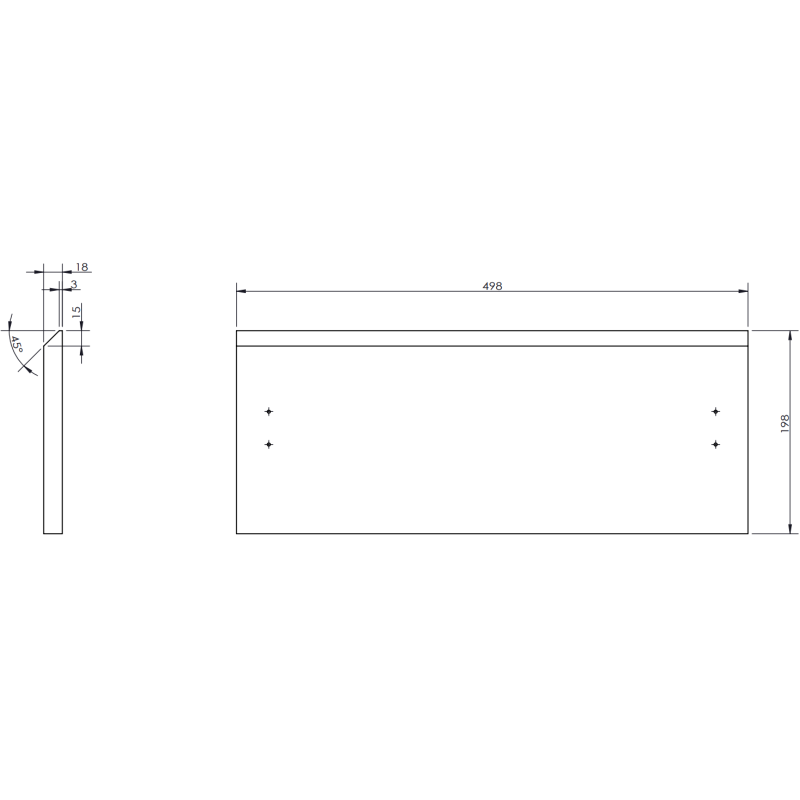 Mexen Orio armário de casa de banho 50 cm com lavatório Vela, 1 gaveta, preto mate - 91A10-05023-1-BF71-W23M71