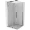 Mexen Rox Duschkabine schiebbar 95 x 95 cm, transparent, gebürstetes Gun Gray - 8C2-095-095-66-00