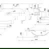 Mexen Orio Badezimmerschrank 60 cm mit Waschbecken Vela, 1 Schublade, grafit matt/weiß matt - 91A10-06023-1-BF66-W23M01