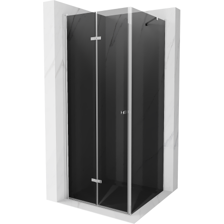 Mexen Lima saliekama dušas kabīne 90 x 90 cm, grafīts, hroms - 856-090-090-01-40