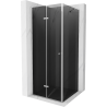 Mexen Lima opvouwbare douchecabine 90 x 90 cm, grafiet, chroom - 856-090-090-01-40