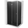 Mexen Lima foldable shower enclosure 90 x 100 cm, graphite, chrome - 856-090-100-01-40