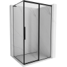 Mexen Rox L sliding shower enclosure right 115 x 75 cm, black frame, black - 8C2L-115-075-70-70-P