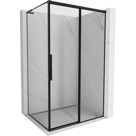 Mexen Rox L Sliding Shower Enclosure Right 90 x 80 cm, Black Frame - 8C2L-090-080-70-70-P