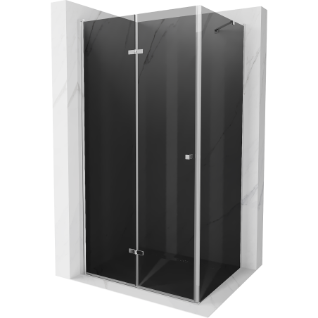 Mexen Lima folding shower enclosure 90 x 120 cm, graphite, chrome - 856-090-120-01-40