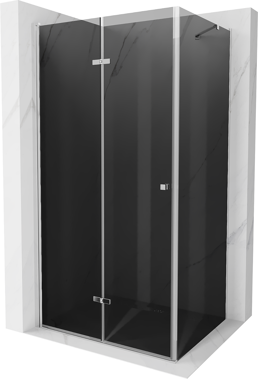 Mexen Lima kabina prysznicowa składana 100 x 70 cm, grafit, chrom - 856-100-070-01-40