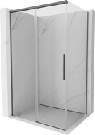 Mexen Rox cabina doccia scorrevole 125 x 95 cm, trasparente, grigio canna di fucile spazzolato - 8C2-125-095-66-00