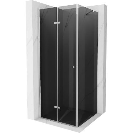 Mexen Lima 100 x 100 cm Folding Shower Cabin, Graphite, Chrome - 856-100-100-01-40