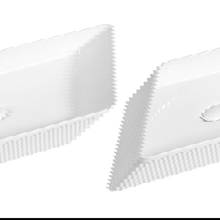 Mexen Grovo lavabo sobre encimera acanalado 41 x 41 cm, blanco - 22304100