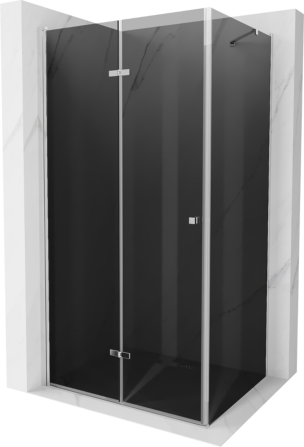 Mexen Lima kabina prysznicowa składana 100 x 110 cm, grafit, chrom - 856-100-110-01-40