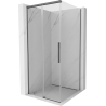 Mexen Rox sliding shower enclosure 100 x 100 cm, transparent, brushed gun gray - 8C2-100-100-66-00