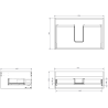 Mexen Orio armoire de salle de bain 70 cm avec lavabo Vela, 1 tiroir, gris mat/blanc mat - 91A10-07023-1-BF62-W23M01