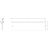 Mexen Orio badmeubelkast 80 cm met wastafel Vela, 1 lade, wit mat - 91A10-08023-1-BF01-W23M01