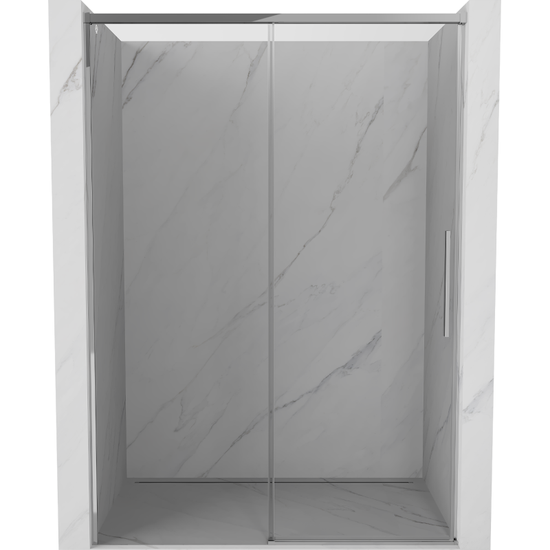 Mexen Rox puerta de ducha corredera 155 cm, transparente, cromo - 8C2-155-000-01-00