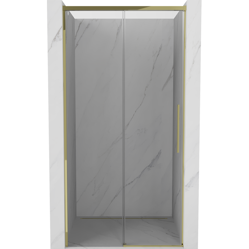 Mexen Rox schuifdouchedeur 125 cm, transparant, goud - 8C2-125-000-50-00