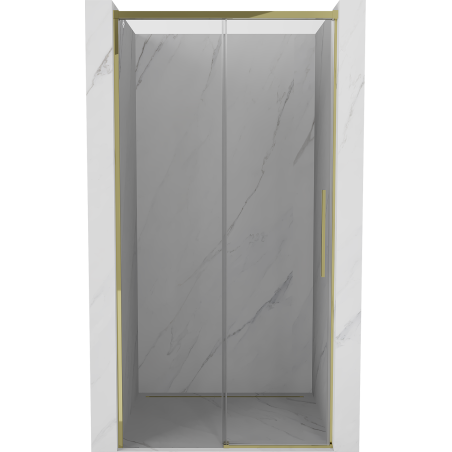 Mexen Rox portes de douche coulissantes 135 cm, transparentes, dorées - 8C2-135-000-50-00