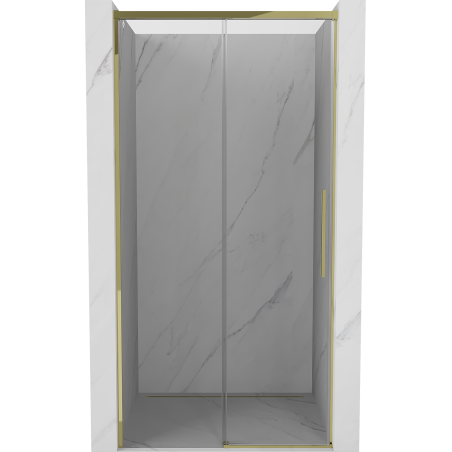 Mexen Rox Schiebetür Duschwand 135 cm, transparent, gold - 8C2-135-000-50-00