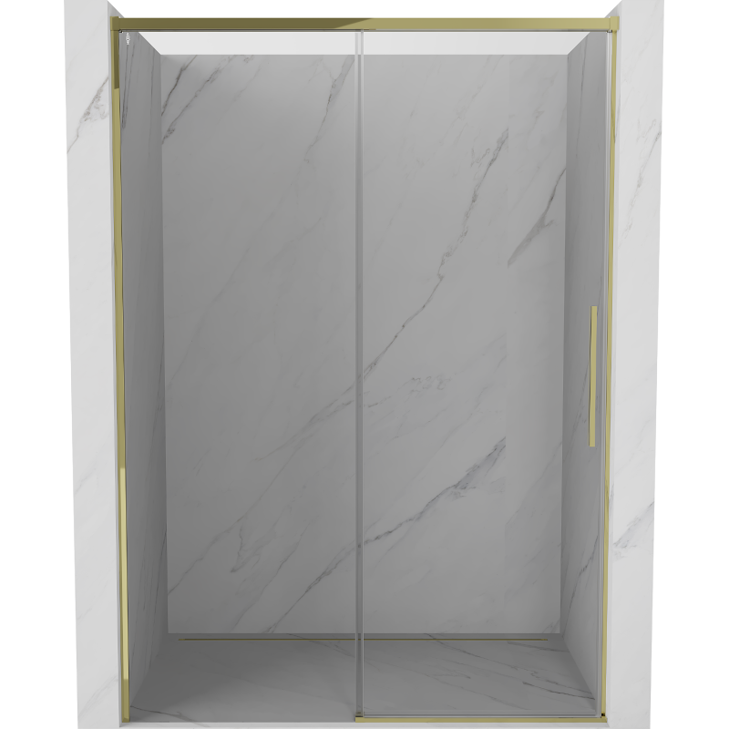 Mexen Rox drzwi prysznicowe rozsuwane 140 cm, transparent, złote - 8C2-140-000-50-00
