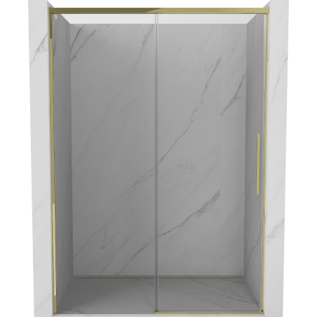 Mexen Rox schuifbare douchedeur 140 cm, transparant, goud - 8C2-140-000-50-00