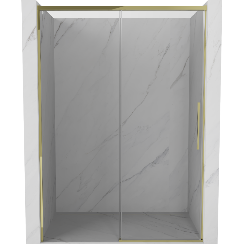 Mexen Rox sliding shower doors 155 cm, transparent, gold - 8C2-155-000-50-00