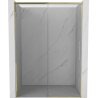 Mexen Rox sliding shower door 160 cm, transparent, gold - 8C2-160-000-50-00