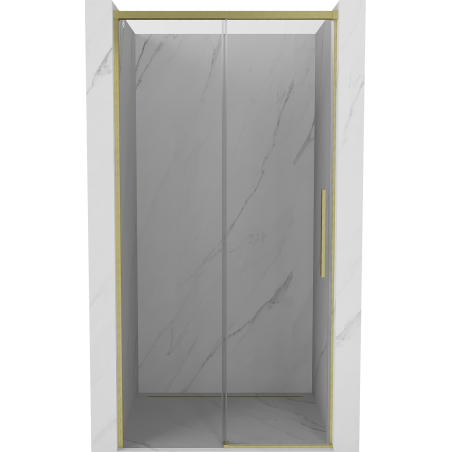 Mexen Rox Schiebetüren für die Dusche 115 cm, transparent, gebürstetes Gold - 8C2-115-000-55-00