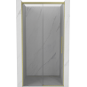 Mexen Rox Schiebetür 130 cm, transparent, gold gebürstet - 8C2-130-000-55-00