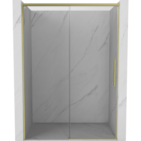 Mexen Rox schuifdouchedeur 155 cm, transparant, goud geborsteld - 8C2-155-000-55-00
