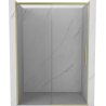 Mexen Rox schuifdouchedeur 155 cm, transparant, goud geborsteld - 8C2-155-000-55-00
