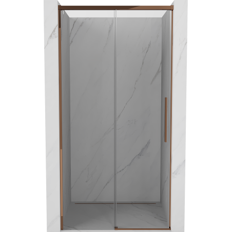 Mexen Rox sliding shower doors 110 cm, transparent, rose gold - 8C2-110-000-60-00