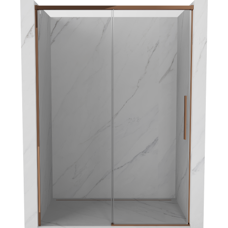 Mexen Rox Schiebetür-Duschwand 140 cm, transparent, Roségold - 8C2-140-000-60-00