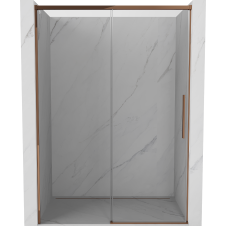 Mexen Rox sliding shower door 145 cm, transparent, rose gold - 8C2-145-000-60-00