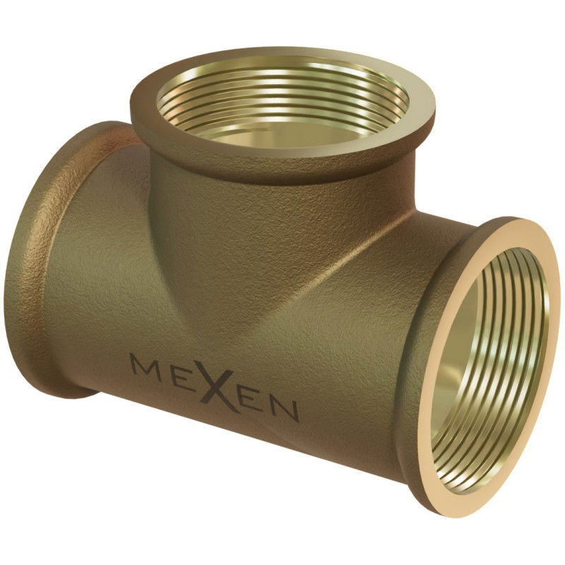 Mexen BRASS Messing-T-Stück 1/2 IG x 1/2 IG x 1/2 IG - W97403-121212