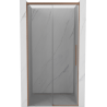 Mexen Rox Schiebetüren für die Dusche 100 cm, transparent, gebürstetes Kupfer - 8C2-100-000-65-00