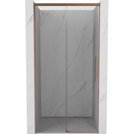 Mexen Rox Schiebeduschentür 110 cm, transparent, gebürstetes Kupfer - 8C2-110-000-65-00