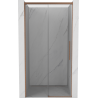 Mexen Rox Sliding Shower Door 125 cm, Transparent, Brushed Copper - 8C2-125-000-65-00