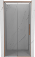 Mexen Rox porte de douche coulissante 135 cm, transparente, cuivre brossé - 8C2-135-000-65-00