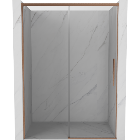 Mexen Rox Schiebetür-Duschkabine 145 cm, transparent, gebürstetes Kupfer - 8C2-145-000-65-00