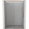 Mexen Rox schuifbare douchedeur 145 cm, transparant, geborsteld koper - 8C2-145-000-65-00