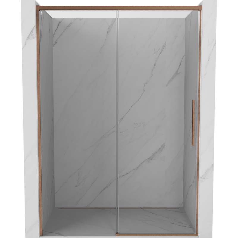 Mexen Rox porte de douche coulissante 155 cm, transparent, cuivre brossé - 8C2-155-000-65-00