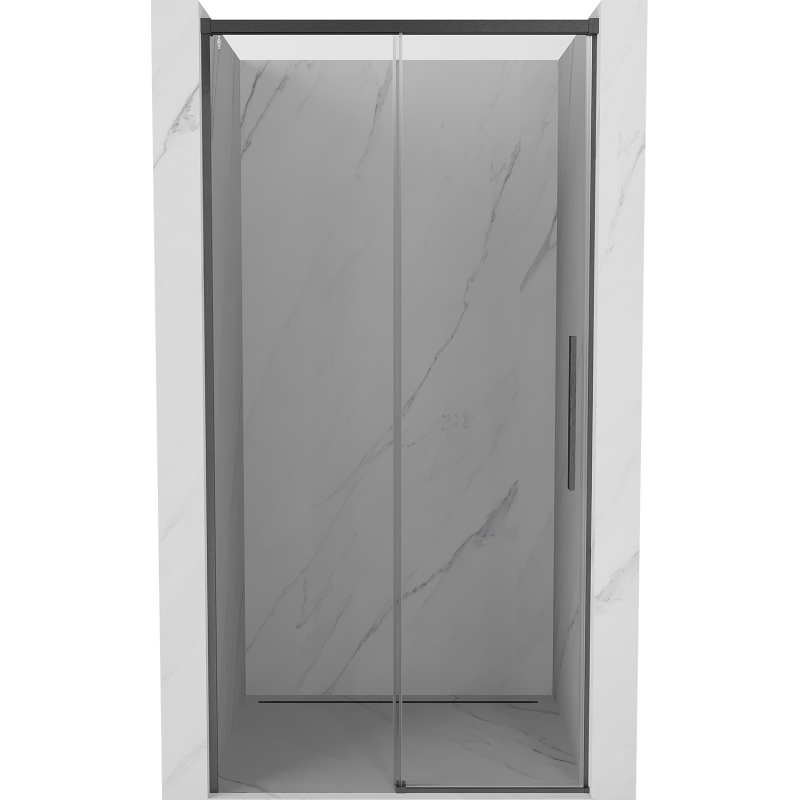 Mexen Rox schuifdouchedeur 100 cm, transparant, geborsteld gun gray - 8C2-100-000-66-00