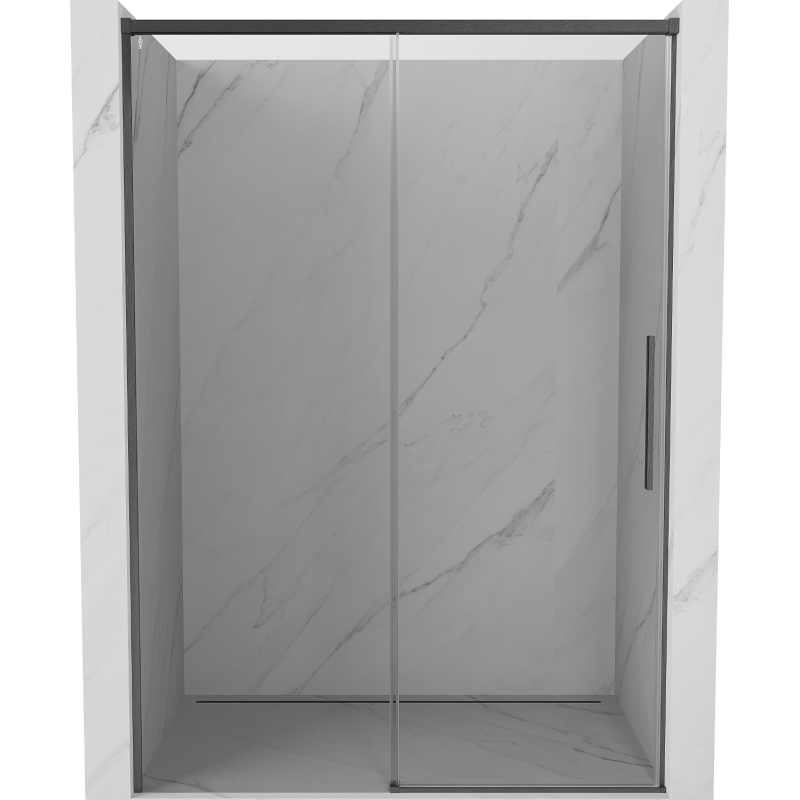 Mexen Rox drzwi prysznicowe rozsuwane 140 cm, transparent, gun gray szczotkowany - 8C2-140-000-66-00