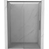 Mexen Rox Duschschiebetür 140 cm, transparent, gebürstet in Gun Gray - 8C2-140-000-66-00
