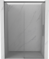 Mexen Rox lükand dušiuksed 140 cm, läbipaistev, harjatud gun gray - 8C2-140-000-66-00