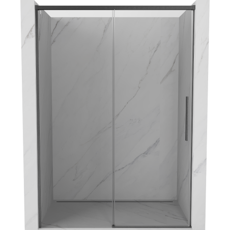 Mexen Rox sliding shower door 150 cm, transparent, gun gray brushed - 8C2-150-000-66-00