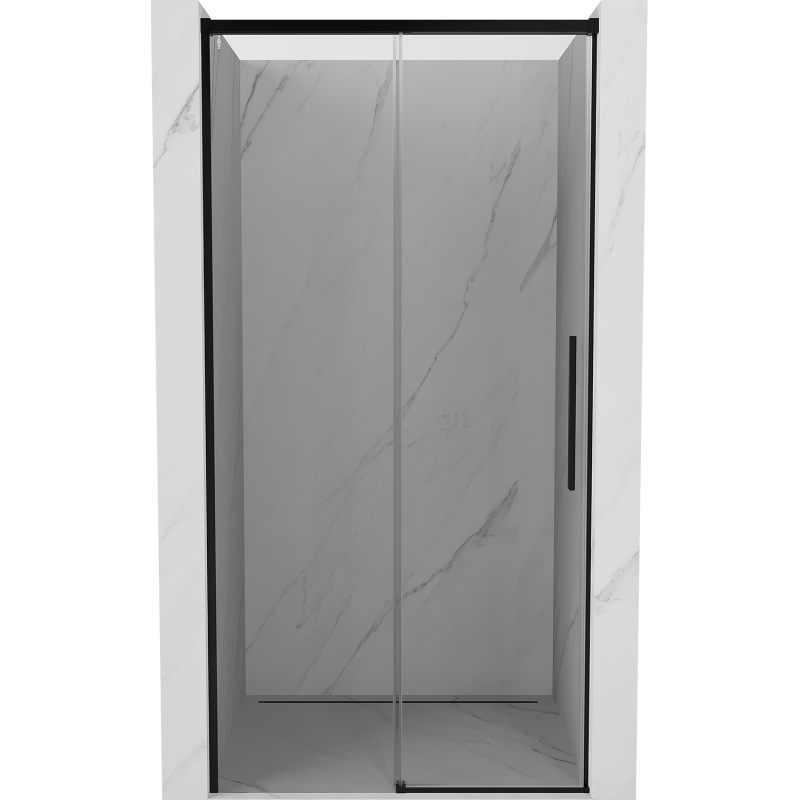 Mexen Rox drzwi prysznicowe rozsuwane 125 cm, transparent, czarne - 8C2-125-000-70-00