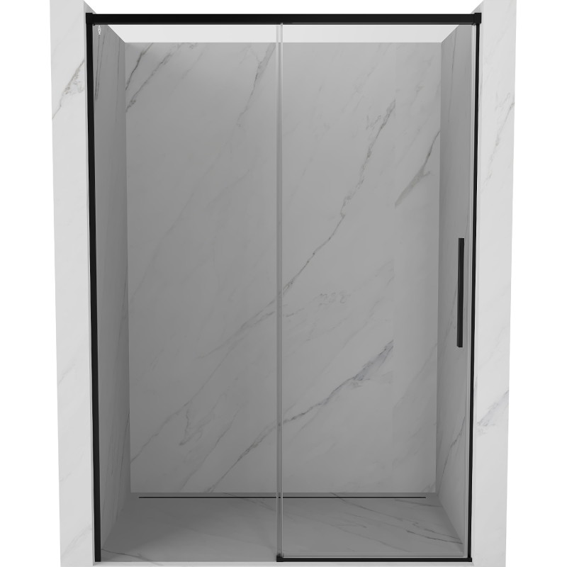 Mexen Rox sliding shower doors 140 cm, transparent, black - 8C2-140-000-70-00