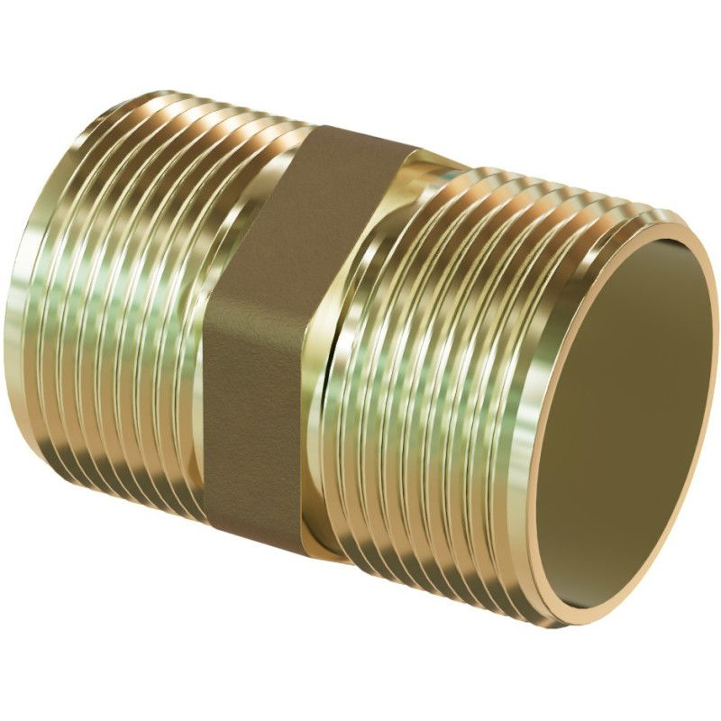 Mexen BRASS messinkinen nippa 3/4 GZ x 3/4 GZ - W97404-3434