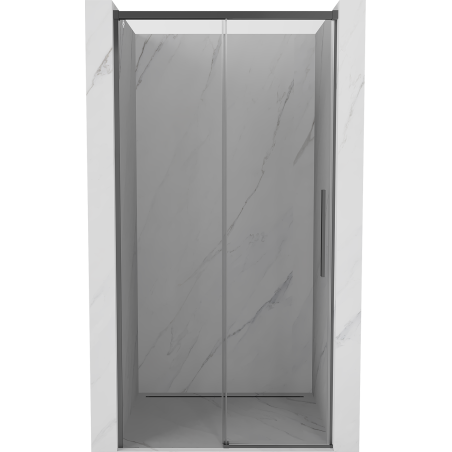 Mexen Rox Schiebetür-Duschabtrennung 100 cm, transparent, Gun Metal - 8C2-100-000-95-00